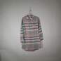 NWT Womens Plaid Collared Long Sleeve Chest Pocket Sleepshirt Size Medium image number 1