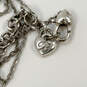 Designer Brighton Silver-Tone Rhinestone Link Chain Pendant Necklace image number 4