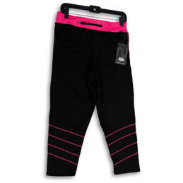 NWT Womens Pink Black Elastic Waist Stretch Pull-On Cropped Leggings Sz XL alternative image