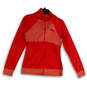 Womens Red Sport Long Sleeve Pockets Athletic Full Zip Hoodie Size Small image number 1
