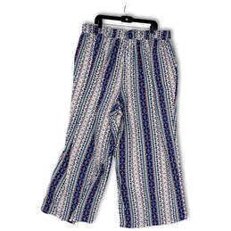 NWT Womens Multicolor Printed Elastic Waist Pockets Cropped Pants Sz 26/28 alternative image