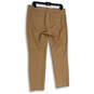 Womens Beige Flat Front Pockets Straight Leg Trouser Pants Size 8 image number 2