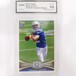 2012 Andrew Luck Topps SP Variation Rookie Graded GMA Gem Mint 10 Colts
