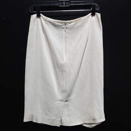 Ralph Lauren Women's White Leather Trim Skirt Size 6