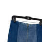 Womens Blue Denim Stretch Back Zip Flat Front Classic Mini Skirt Size 12 image number 4