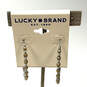 Designer Lucky Brand Two-Tone Gold Studded Fashionable Hoop Earrings image number 2