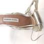 Tabitha Simmons Leather Strappy Heels Silver 6.5 image number 8