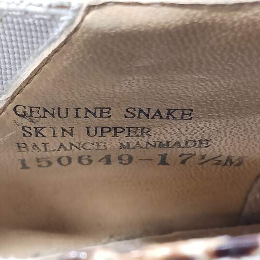 Giorgio Bruitini Genuine Snakeskin Shoes Size 7.5M image number 6