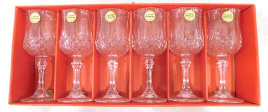 Set of 6 Cristal D' Arques Crystal Stem Wine Glasses IOB image number 5