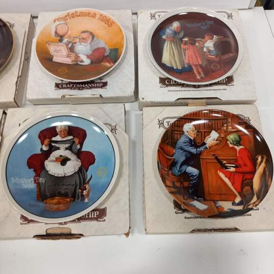 Lot of 8 Assorted Knowles Norman Rockwell Collector Plates image number 5