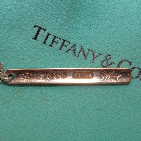 Tiffany & Co. Sterling Silver 1837 Bar Pendant Necklace - 2.55g image number 4