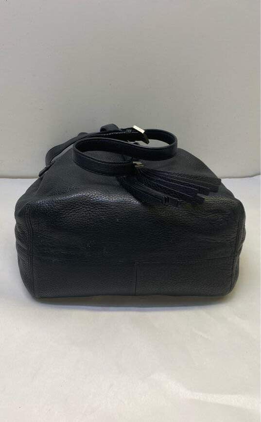 Kate Spade Pebble Leather Cooper Drawstring Bucket Bag Black image number 3