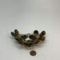 Designer J. Crew Gold-Tone Tortoise Flower Rhinestone Chain Bracelet image number 4