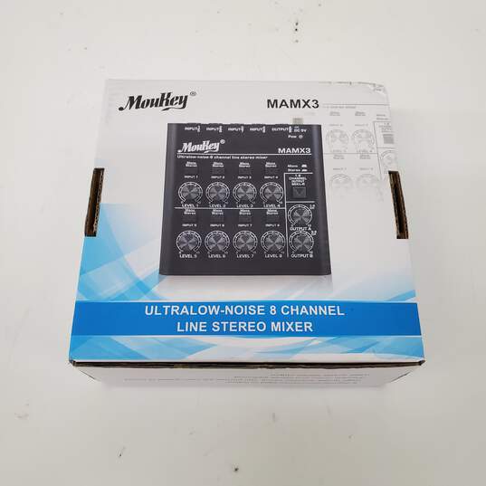 Moukey MAMX 3 Ultralow Noise 8 Channel Line Stereo Mixer / Untested image number 1
