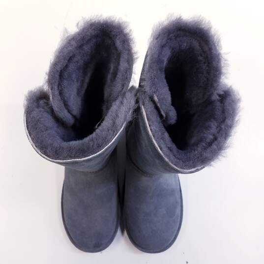 Bearpaw 917W-Jade Gray Suede Shearling Boots Women's Size 9 M image number 6