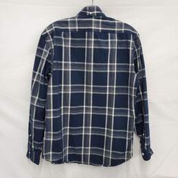 Taylor Stitch MN's 100% Organic Cotton Blue Plaid Long Sleeve Shirt Size 40 alternative image
