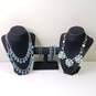Blue Tones Rhinestone Costume Jewelry Collection image number 1