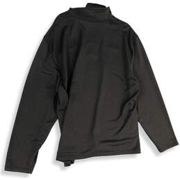 Mens Gray Mock Neck Long Sleeve Quarter Zip Pullover Sweatshirt Size XXL alternative image