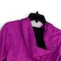 Womens Purple Long Sleeve Kangaroo Pocket Pullover Hoodie Size SP image number 4