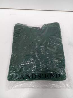 Land's End Polar Green Fleece V-Neck Top Size XL
