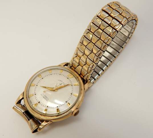 Vintage Lord Elgin Self Winding 30 Jewels Gold Tone Wrist Watch 54.3g image number 10