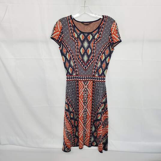 BCBGMAXAZRIA Multicolor Knit A Line Dress WM Size XS image number 1