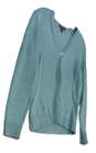 Womens Blue Long Sleeve V Neck Casual Cardigan Sweater Size Small image number 3