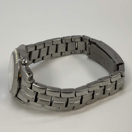 Designer Fossil Silver-Tone Stainless Steel Quartz Round Analog Wristwatch image number 4
