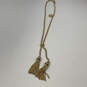 Designer J. Crew Gold-Tone Lariat Style Tassel Rope Link Chain Necklace image number 4
