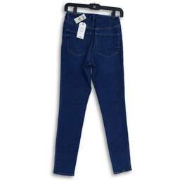NWT Express Womens Blue Denim Medium Wash High Rise Skinny Jeans Sz S Reg 0/2/4 alternative image