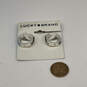 Designer Lucky Brand Silver-Tone Multicolor Crystal Cut Stone Hoop Earrings image number 2