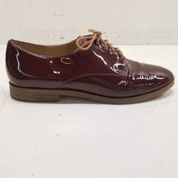 Karl Lagerfeld Patent Leather Oxfords Burgundy 9