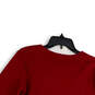 Womens Red Round Neck Long Sleeve Stretch Pullover T-Shirt Size Medium image number 4