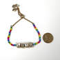 Designer Betsey Johnson Gold-Tone Rhinestone Adjustable Beaded Bracelet image number 2