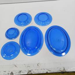 Hazel Atlas Moderntone Cobalt Blue Depression Glass Dishes alternative image