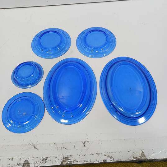 Hazel Atlas Moderntone Cobalt Blue Depression Glass Dishes image number 2