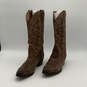 Womens Brown Leather Pointed Toe Modern Cowboy Western  Boots Size 10 image number 1