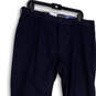 NWT Mens Blue Pleated Slash Pocket Straight Leg Dress Pants Size 36X34 image number 4