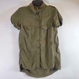 FreePeople Women Green Button Up Sz S