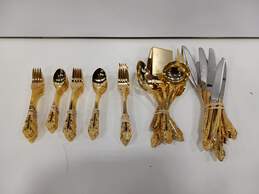 Set of Gold Plated Flatware