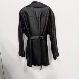 Wilsons Leather Black Leather Belted Jacket Men's Size L alternative image