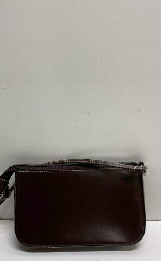 Kenneth Cole Leather Mini Shoulder Bag Brown image number 2