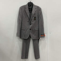 NWT Mens Gray Two Button Blazer And Pants Two Piece Set Sz 41 R W34X32L
