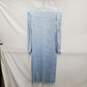 Morton Myles WM's Mid-Length Midi Chiffon Column Beaded Light Blue Dress Size 10 image number 2