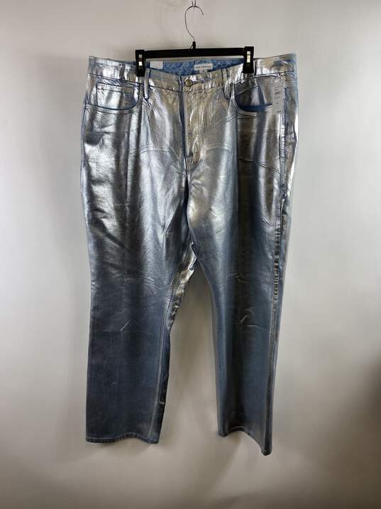Good America Women Indigo Silver Jeans 18 Plus NWT image number 1