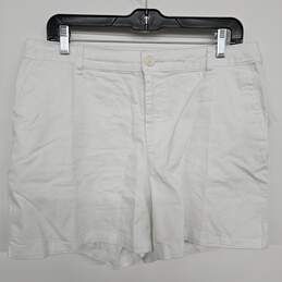 White Button Shorts
