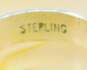 Sterling Silver Green Lab Spinel Floral Vine Ring Variety 17.8g image number 4