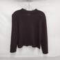 St. John WM's Burgundy Cropped Rib Paneled Mock Neck Sweater Size M image number 1