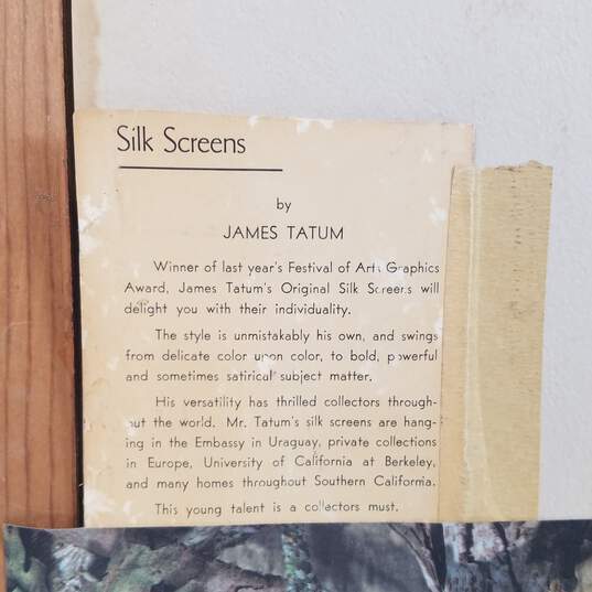 James Tatum Original Art  Limited Edition  Vintage Silk Screen image number 8