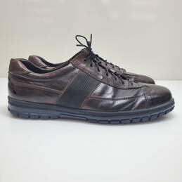 Alfani Brown Casual Lace Up Leather Shoes Men's Size 9.5